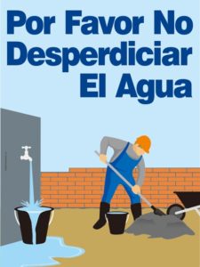 No Desperdiciar El Agua | Safety Poster Shop