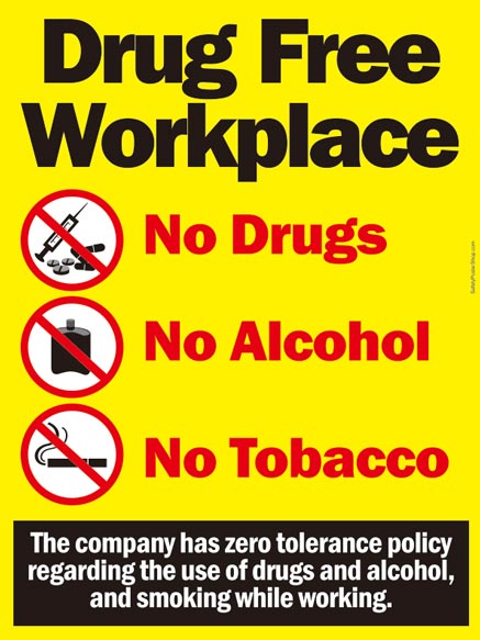 Drug Free Workplace Safety Poster Shop