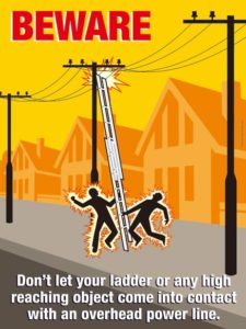 Beware of Overhead Power Lines | Safety Poster Shop