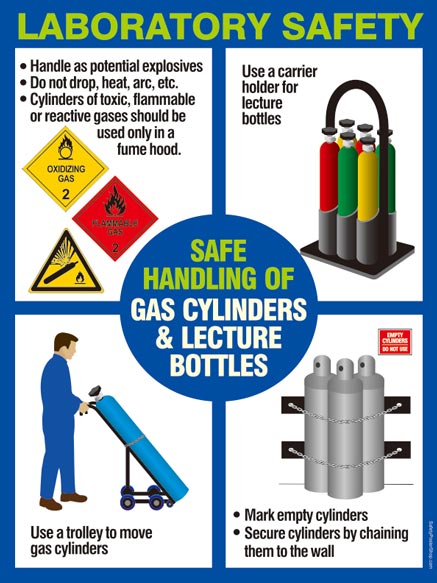 Safe Handling Of Gas Cylinders And Lecture Bottles Safety Poster Shop