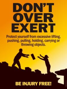 Don't overexert